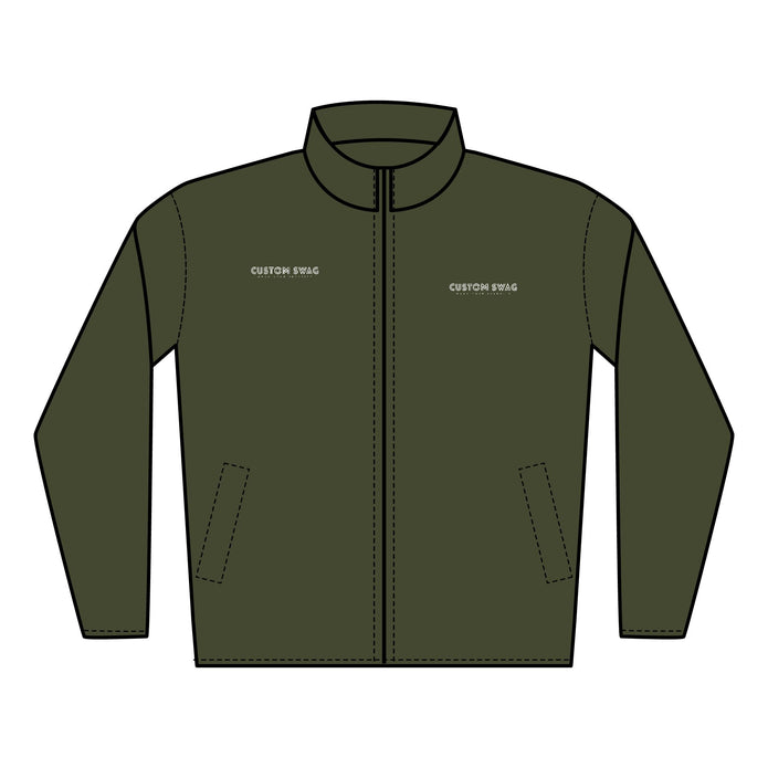 Quilted Full-Zip Jacket — Embroidered Chest Logo, Lightweight Outdoor Layer