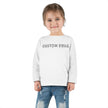 Custom Swag Toddler Long Sleeve Tee — Minimal Embroidered Logo Kids Shirt