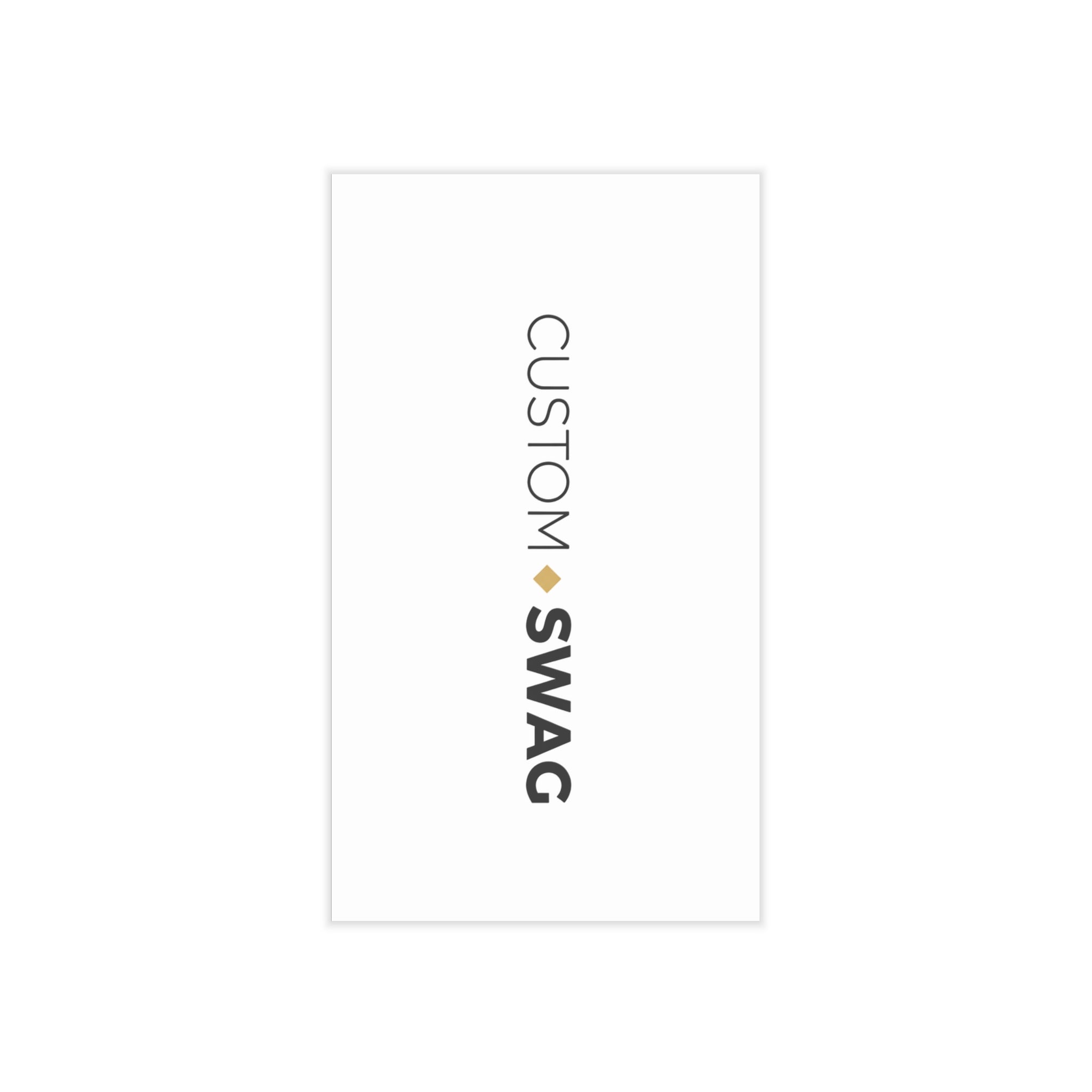Business Cards — Minimal Black & White Vertical Custom Swag Cards
