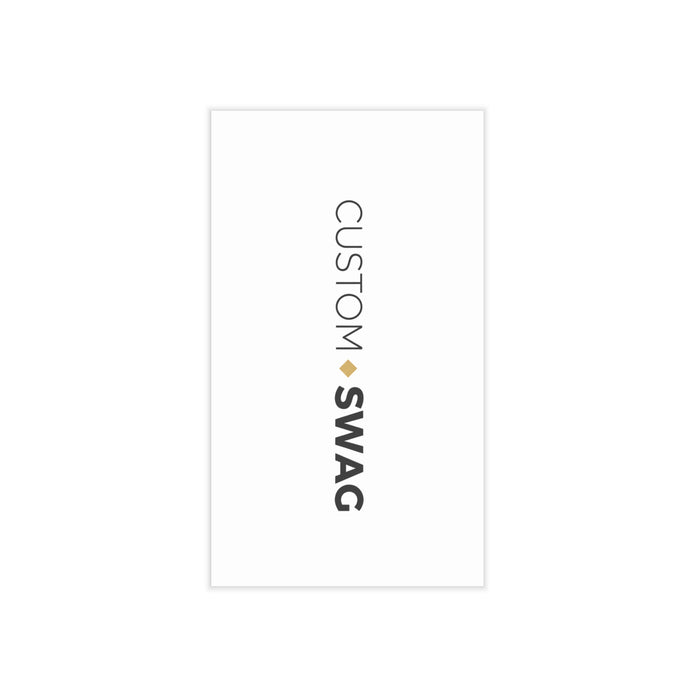 Business Cards — Minimal Black & White Vertical Custom Swag Cards