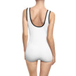Vintage Women's One-Piece Swimsuit — Retro Ringer Bathing Suit (Custom Text)