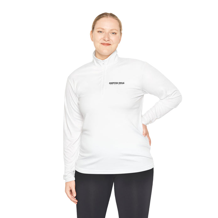 Minimalist Chest Logo Quarter-Zip Pullover