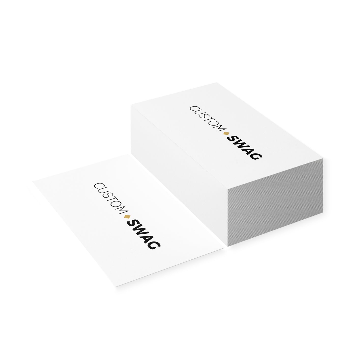 Business Cards — Minimal Black & White Vertical Custom Swag Cards