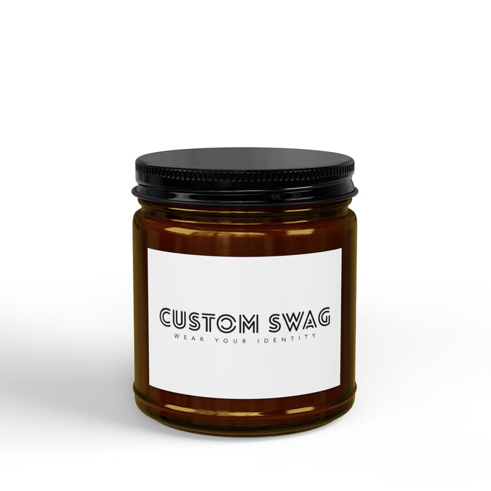 Scented Soy Candle – Amber Jar with Black Lid (4oz & 9oz)