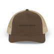 Custom Swag Snapback Trucker Cap — Minimal Embroidered White Mesh Hat