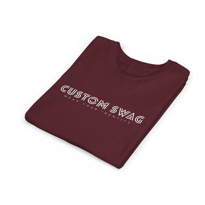 Youth Tee "Custom Swag" Minimalist Logo Kids T‑Shirt