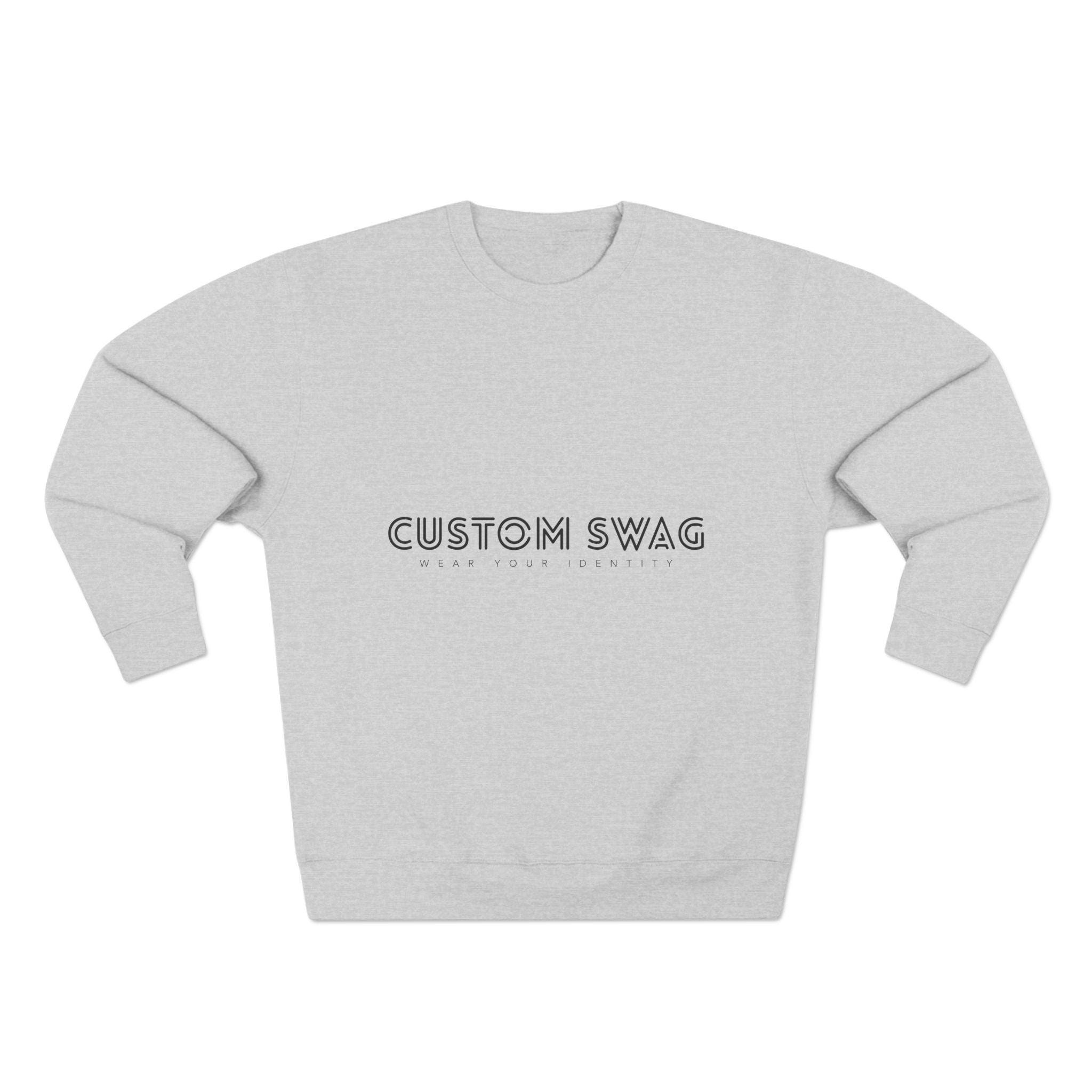 Custom Swag Crewneck Sweatshirt — Minimal Retro Logo Pullover