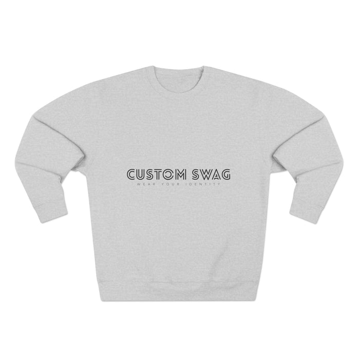 Custom Swag Crewneck Sweatshirt — Minimal Retro Logo Pullover