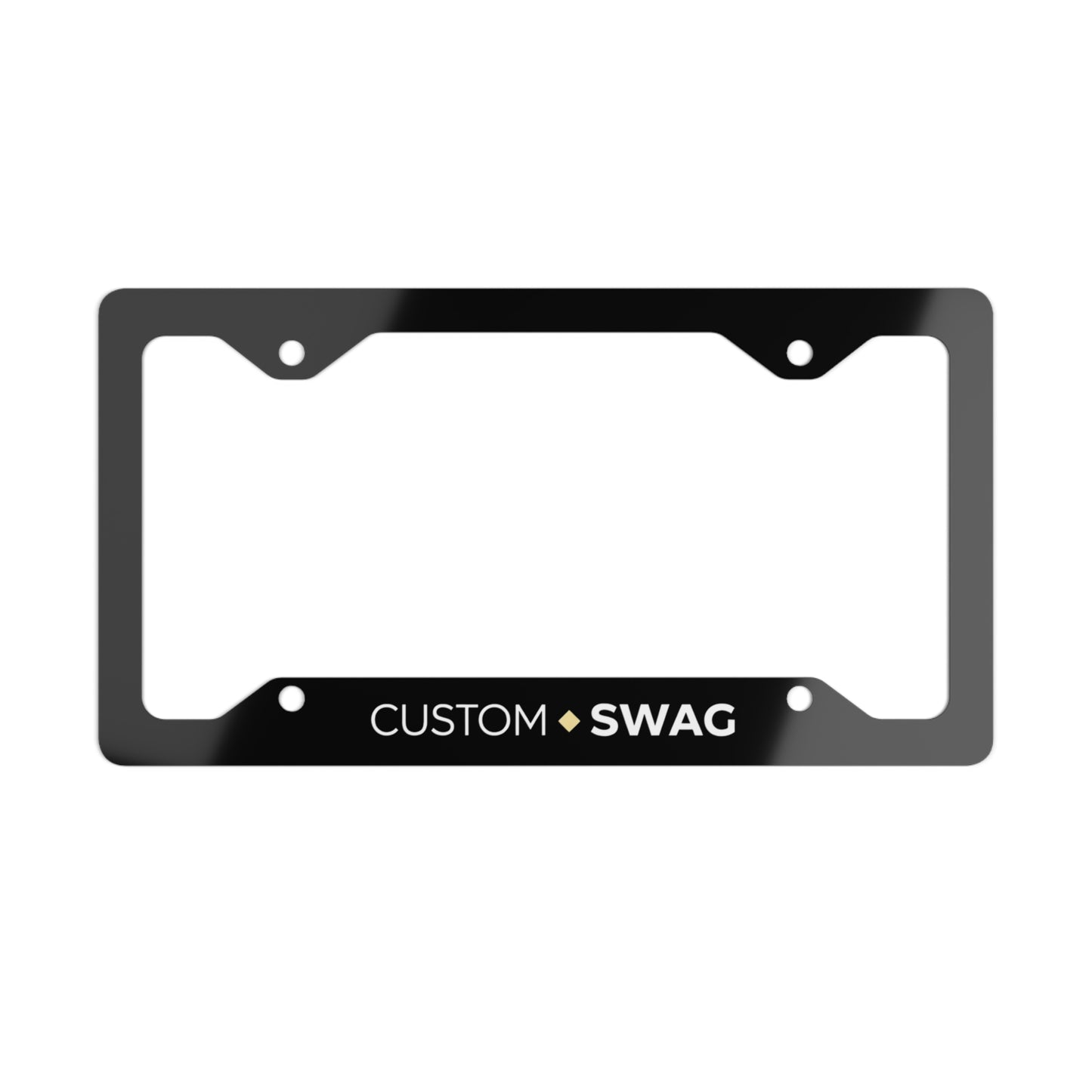 Metal License Plate Frame — Custom Engraved Car Tag Border