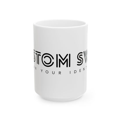 Custom Logo Ceramic Mug (11oz, 15oz) – Personalized Branding Coffee Cup