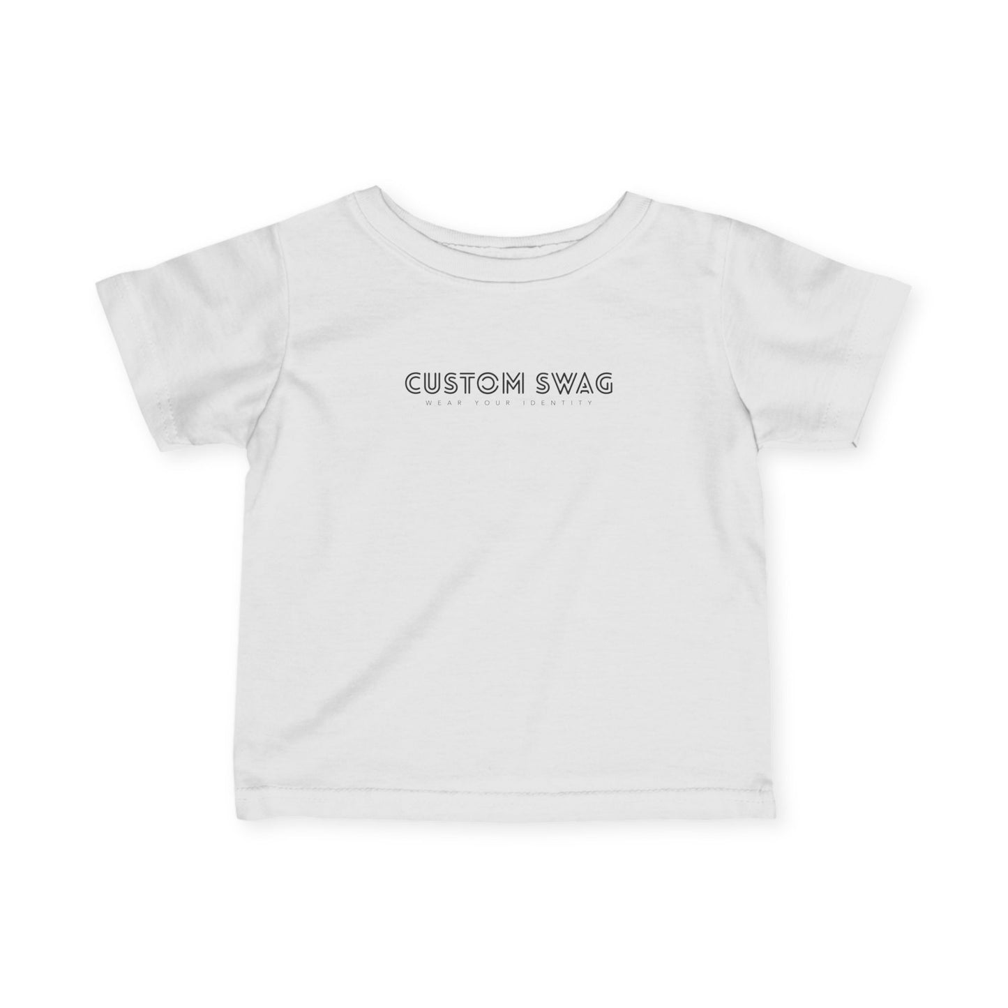 Infant Tee – "Custom Swag" Minimal Baby T‑Shirt (Soft Jersey)