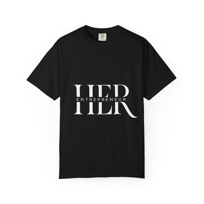 Embossed 'Hun' Minimalist Garment-Dyed T-Shirt