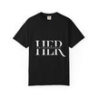 Embossed 'Hun' Minimalist Garment-Dyed T-Shirt