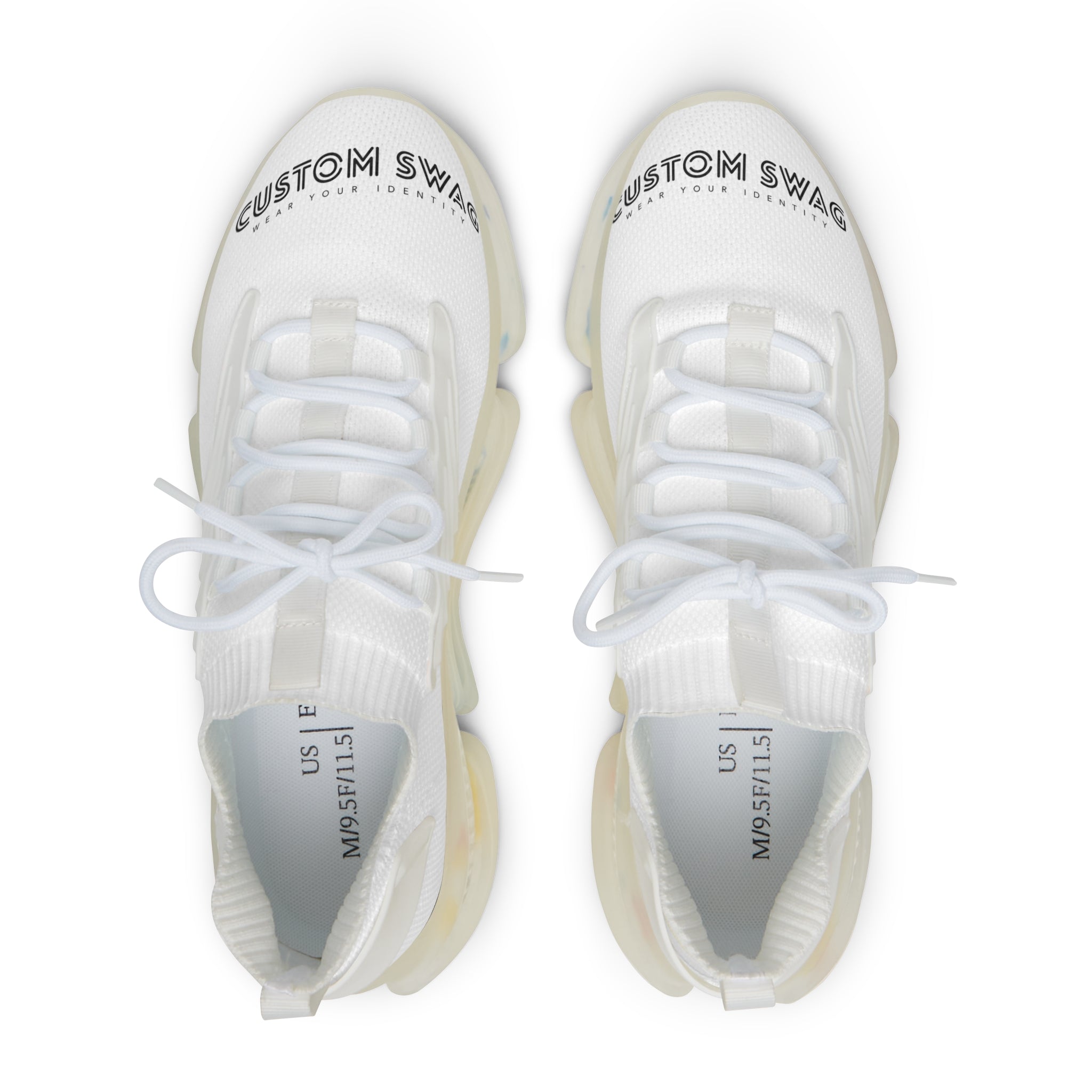 Mesh Sneakers — Lightweight Men’s Athletic Shoes with 'Custom Swag' Text