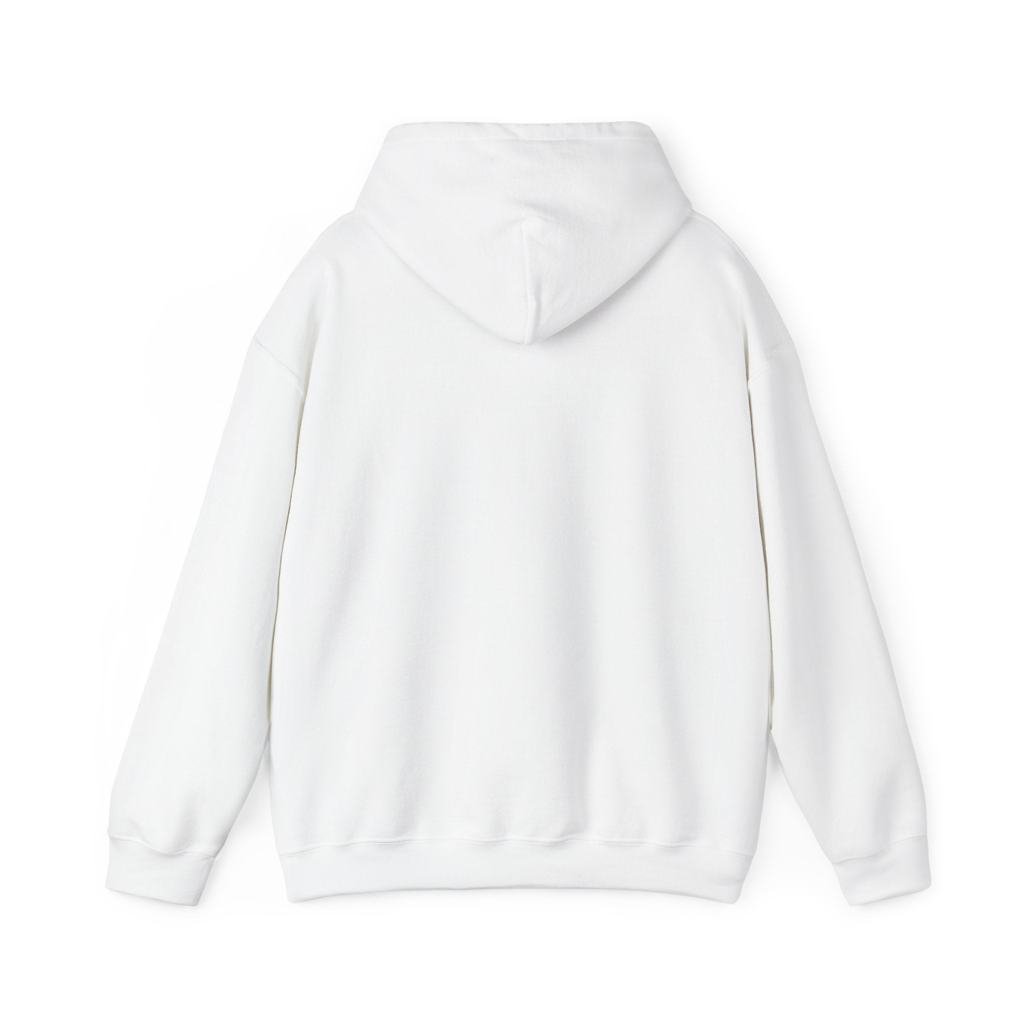 Custom Swag Minimal White Hoodie — Embroidered-Look Text Pullover