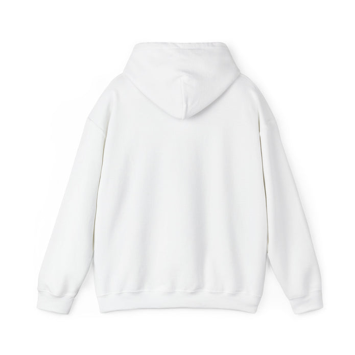 Custom Swag Minimal White Hoodie — Embroidered-Look Text Pullover