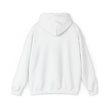 Custom Swag Minimal White Hoodie — Embroidered-Look Text Pullover
