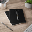 Custom Swag A5 Softcover Notebook – 'Wear Your Identity' Minimal Black Journal for Branding & Notes