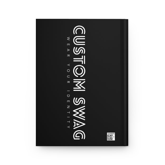Hardcover Journal – Personalized Vertical Logo Note book | Custom Swag: Wear Your Identity™