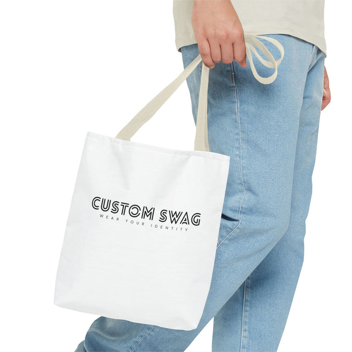 Custom Swag Tote Bag – Minimalist 'Custom Swag: Wear Your Identity' Canvas Tote