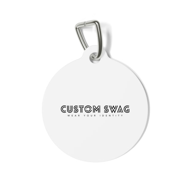 Custom Pet ID Tag — Round Personalized Name & Contact Tag