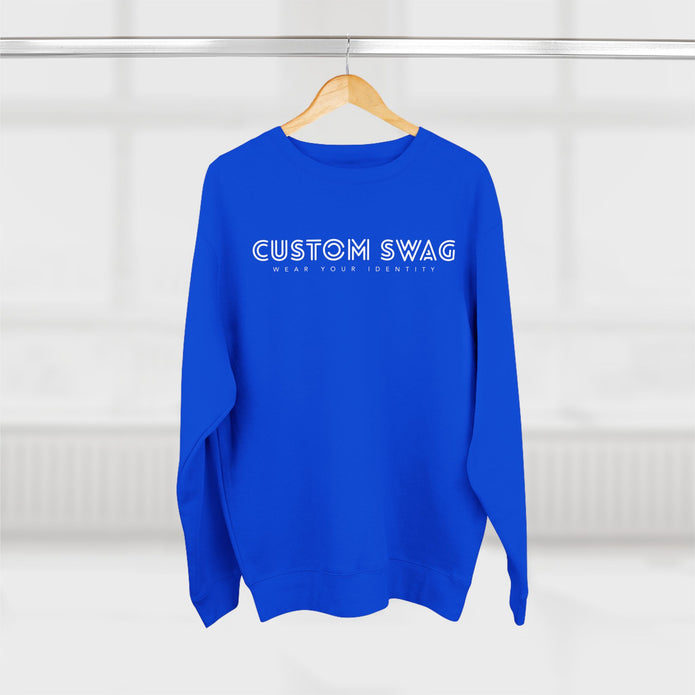 Custom Swag Crewneck Sweatshirt — Minimal Text Graphic Pullover