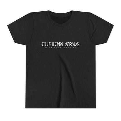 Youth Tee "Custom Swag" Minimalist Logo Kids T‑Shirt