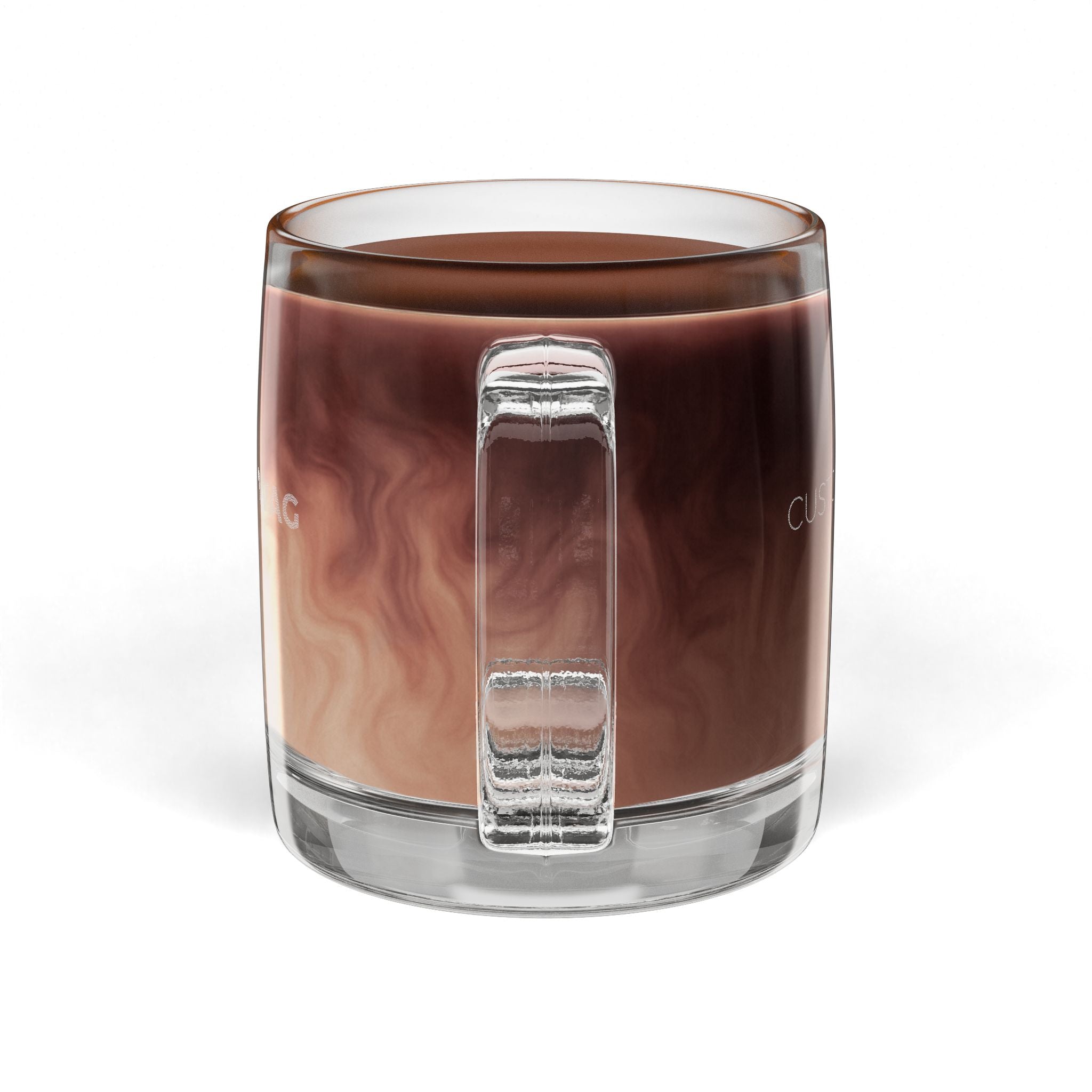 Engraved Glass Coffee Mug — 12.25oz Personalized Clear Tea & Espresso Cup