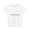 Minimal 'Custom Swag' White T-Shirt — Clean Logo Tee
