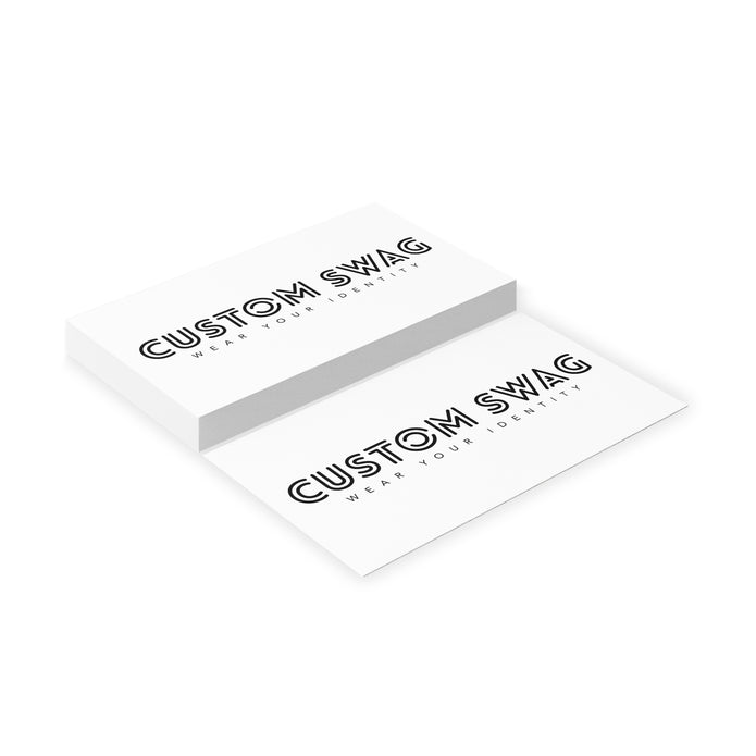 Business Cards — Minimal Black & White Vertical Custom Swag Cards