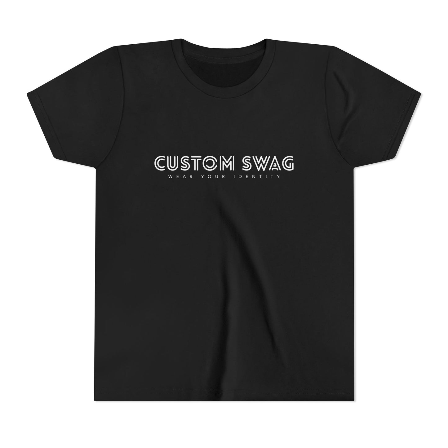 Youth Tee "Custom Swag" Minimalist Logo Kids T‑Shirt