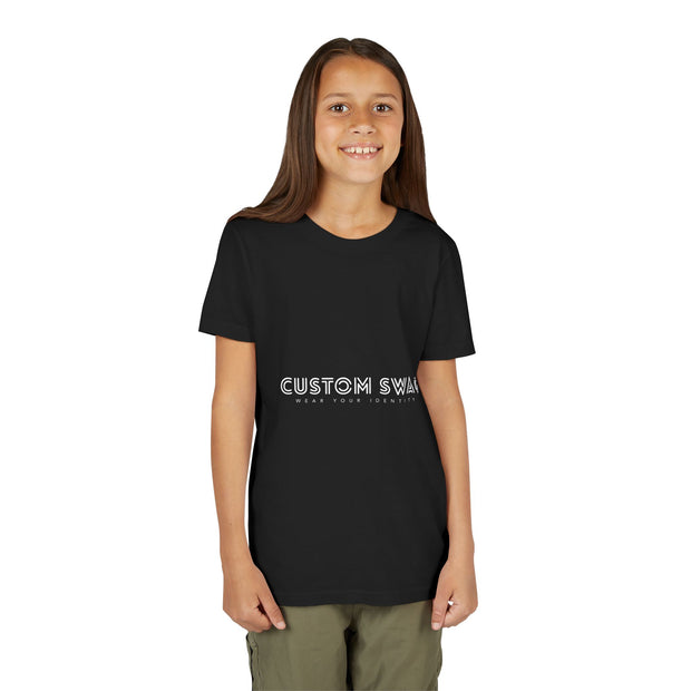 Youth Tee "Custom Swag" Minimalist Logo Kids T‑Shirt