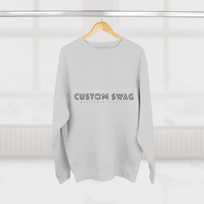 Custom Swag Crewneck Sweatshirt — Minimal Retro Logo Pullover