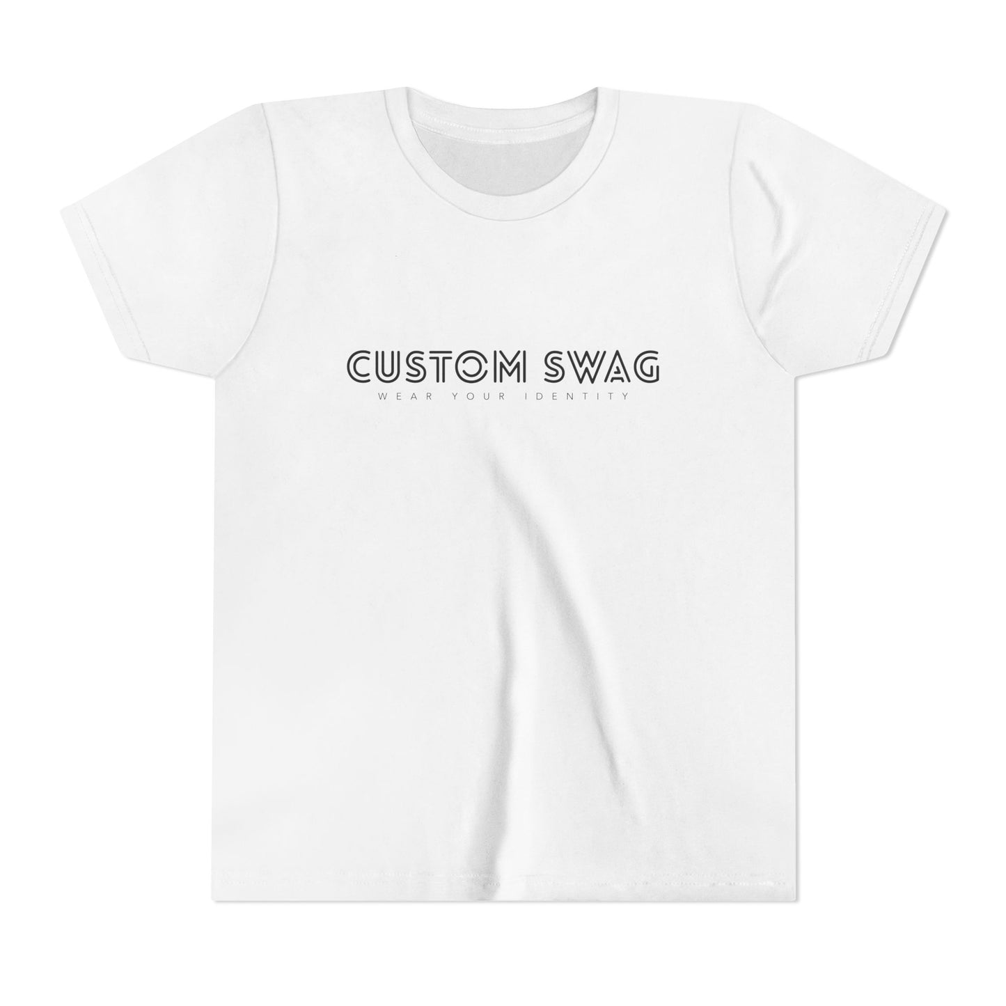 Youth Tee "Custom Swag" Minimalist Logo Kids T‑Shirt