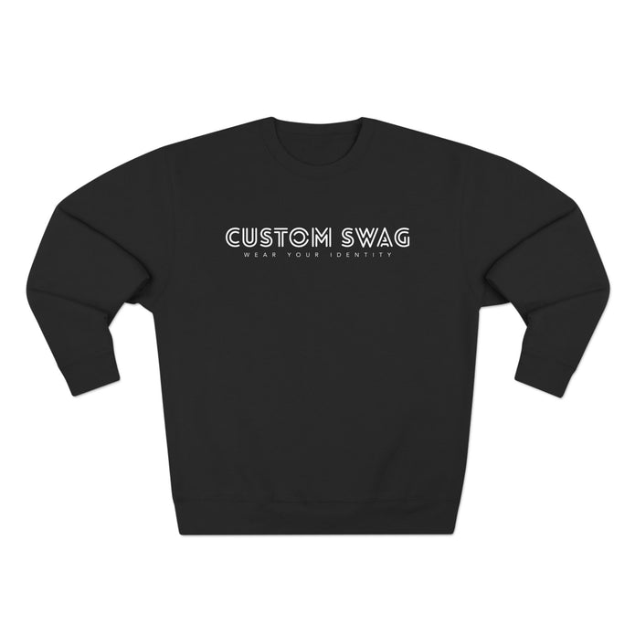 Custom Swag Crewneck Sweatshirt — Minimal Text Graphic Pullover