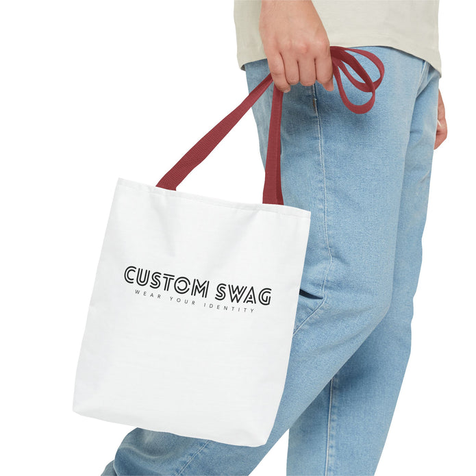 Custom Swag Tote Bag – Minimalist 'Custom Swag: Wear Your Identity' Canvas Tote