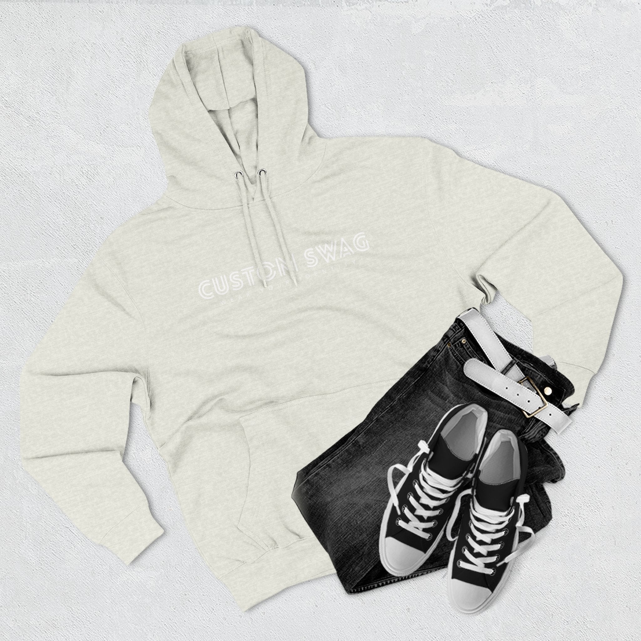 Three-Panel Fleece Hoodie — Cozy Layered Pullover