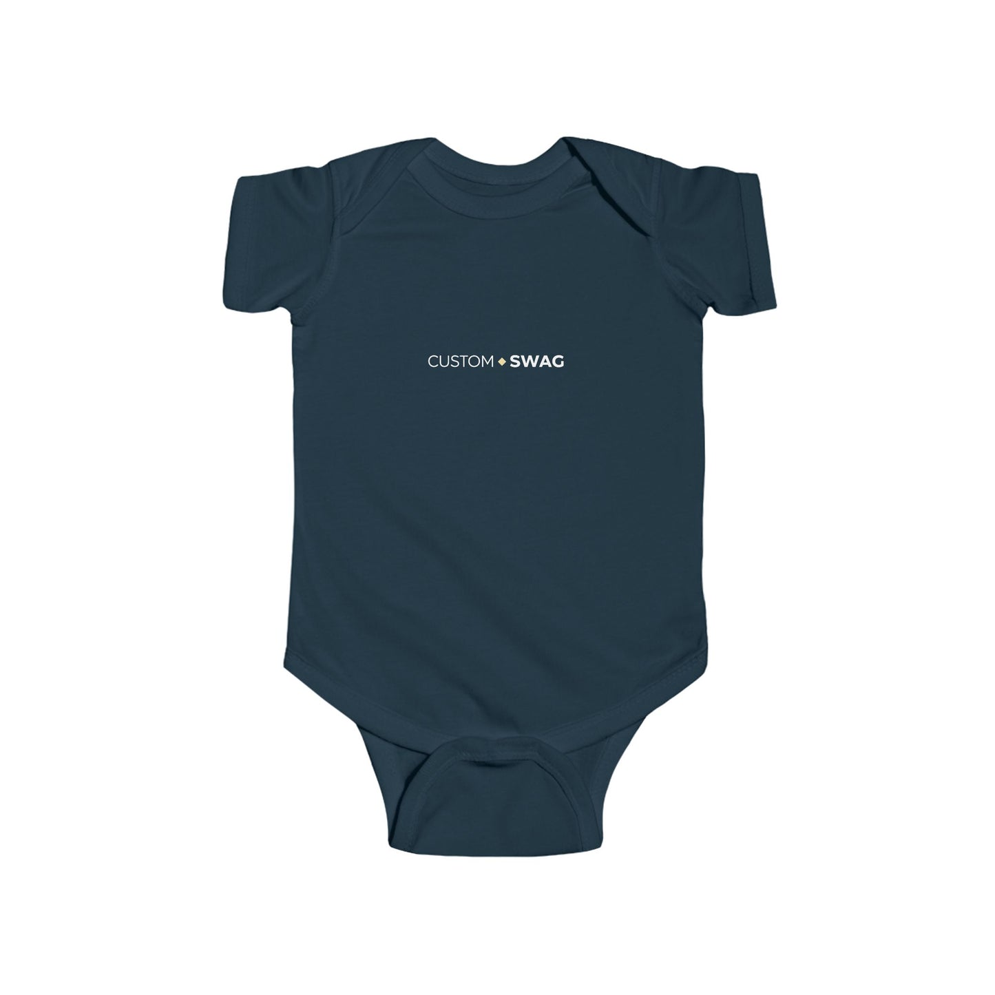 Infant Bodysuit — "Custom Swag" Minimal Gothic Baby Onesie