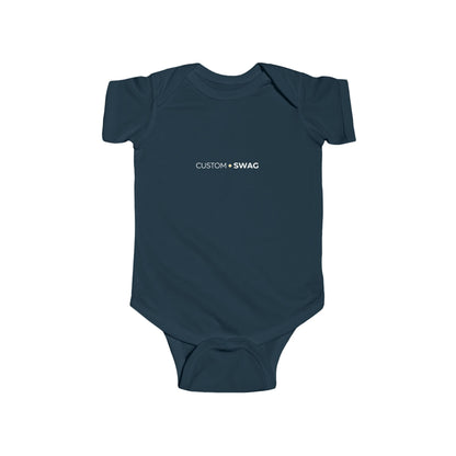 Infant Bodysuit — "Custom Swag" Minimal Gothic Baby Onesie