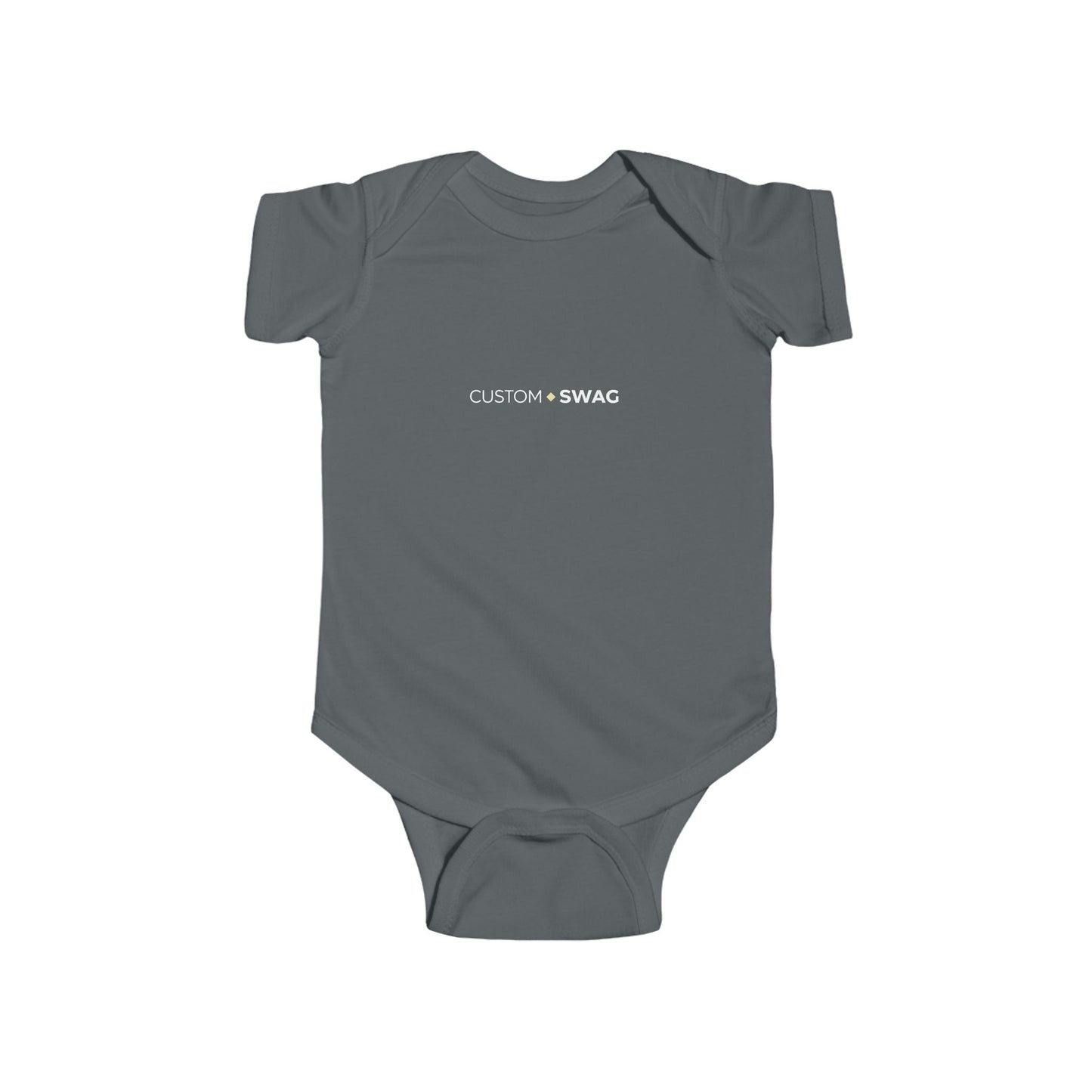 Infant Bodysuit — "Custom Swag" Minimal Gothic Baby Onesie