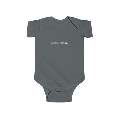 Infant Bodysuit — "Custom Swag" Minimal Gothic Baby Onesie