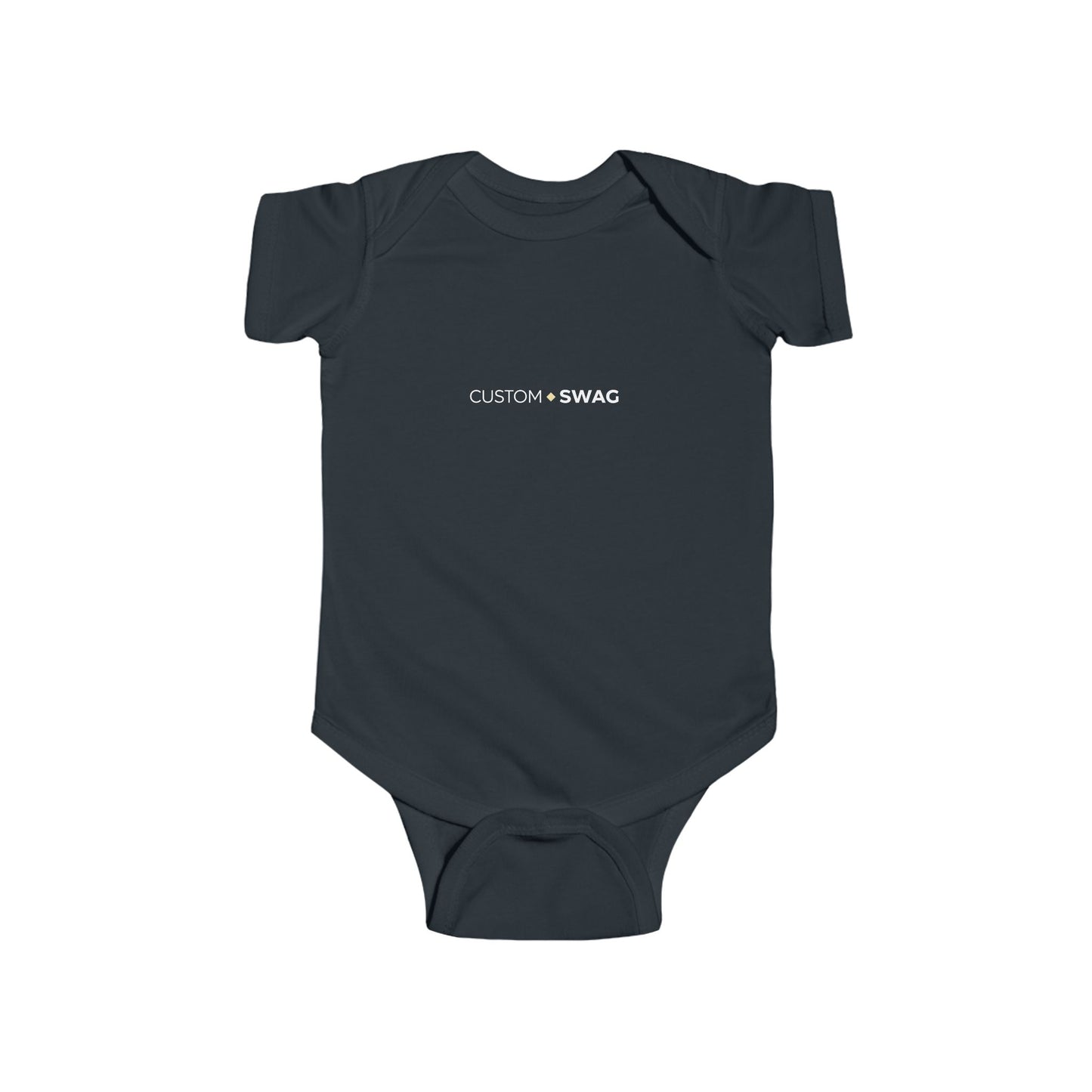 Infant Bodysuit — "Custom Swag" Minimal Gothic Baby Onesie