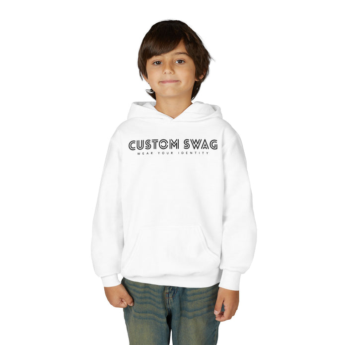 Youth Hoodie – Custom Swag Minimal Logo Pullover