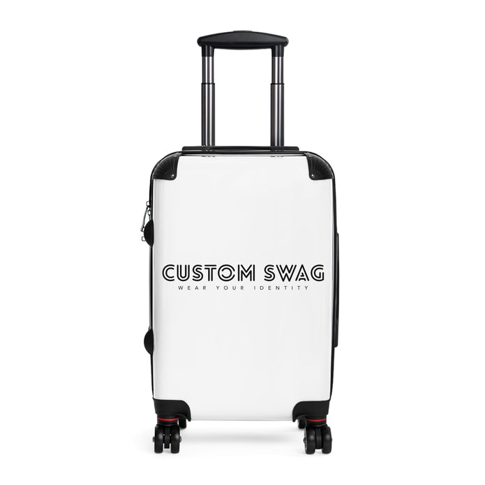 Custom Swag Carry-On Suitcase — Personalized Travel Luggage with 'Custom Swag' Logo