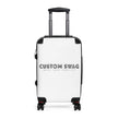 Custom Swag Carry-On Suitcase — Personalized Travel Luggage with 'Custom Swag' Logo