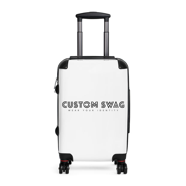 Custom Swag Carry-On Suitcase — Personalized Travel Luggage with 'Custom Swag' Logo