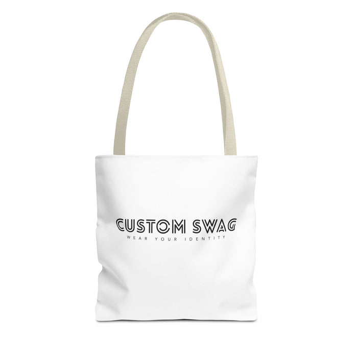 Custom Swag Tote Bag – Minimalist 'Custom Swag: Wear Your Identity' Canvas Tote