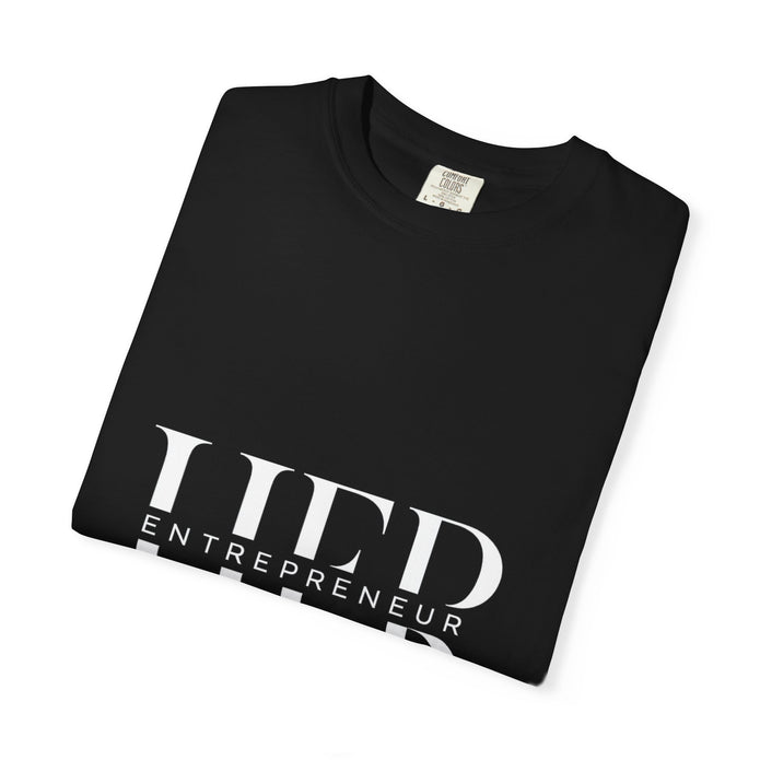 Embossed 'Hun' Minimalist Garment-Dyed T-Shirt