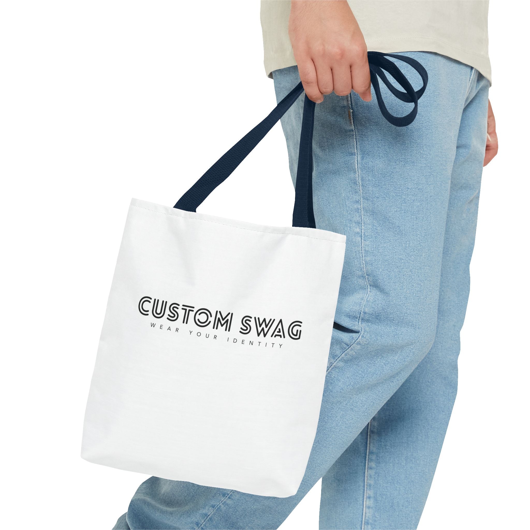 Custom Swag Tote Bag – Minimalist 'Custom Swag: Wear Your Identity' Canvas Tote