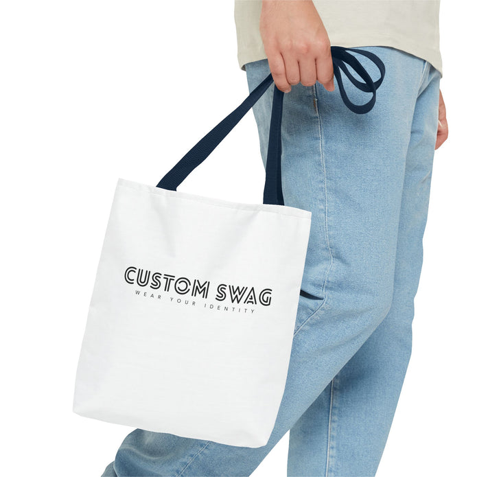 Custom Swag Tote Bag – Minimalist 'Custom Swag: Wear Your Identity' Canvas Tote